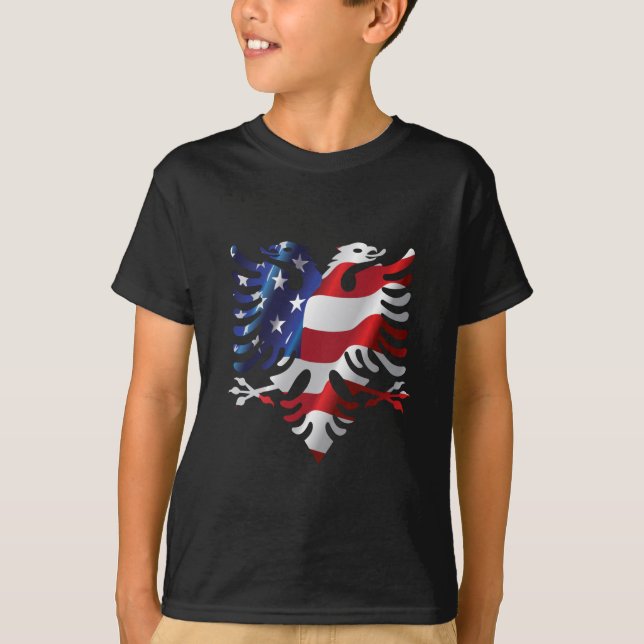Camiseta Americano albanês Eagle (Frente)