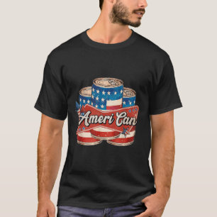 Camiseta Americano Ameri Can 4 de Julho Retro Usa Cerveja P