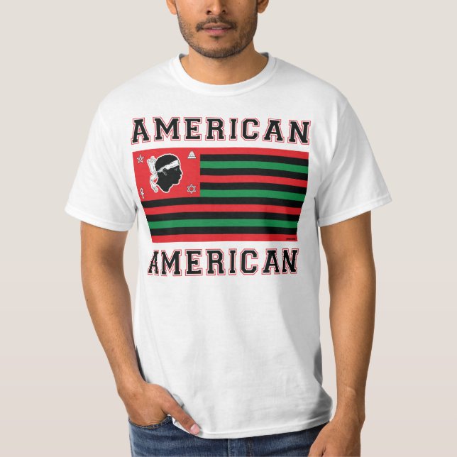 Camiseta Americano-Americano (camisetas claras) (Frente)