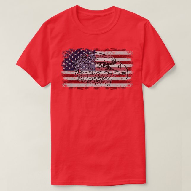 Camiseta Americano americano com balas de águia para patrio (Frente do Design)