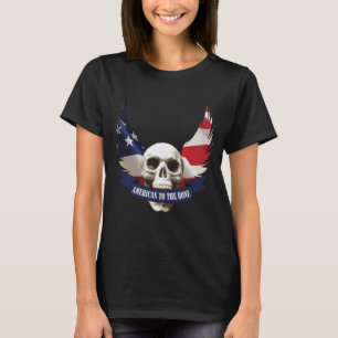 Camiseta Americano ao crânio ósseo