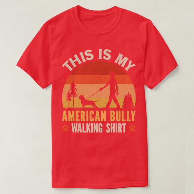 Camiseta Americano Bully Walking (Frente do Design)