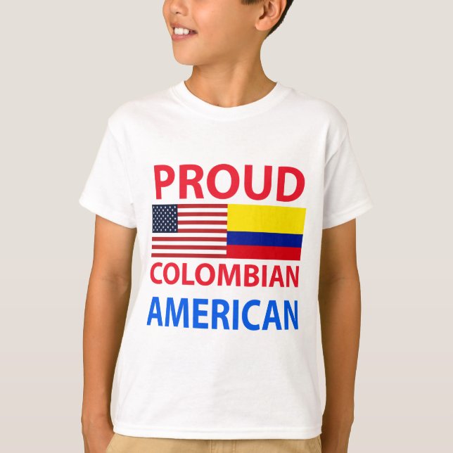 Camiseta Americano colombiano orgulhoso (Frente)
