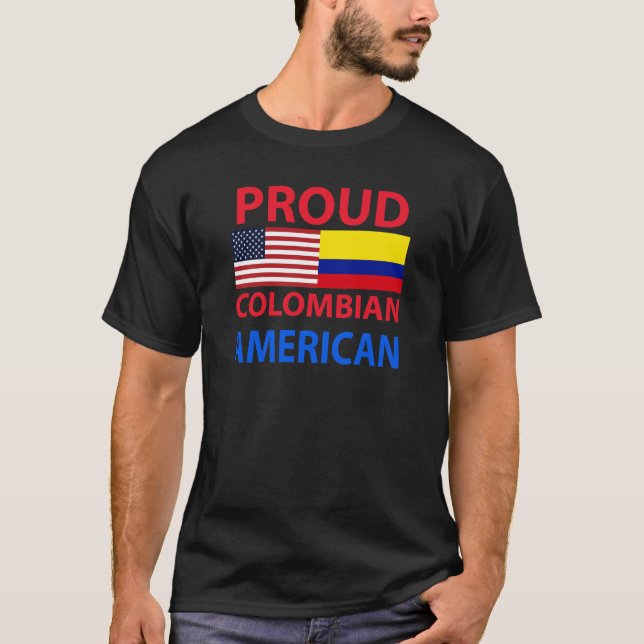 Camiseta Americano colombiano orgulhoso (Frente)