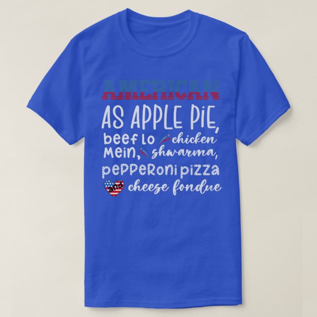 Camiseta Americano como tarado de maçã (Frente do Design)