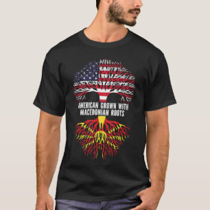 Camiseta Americano cresceu com as Raízes da Macedônia e ban
