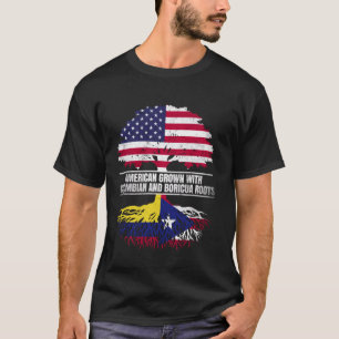 Camiseta Americano cresceu com bandeira Patrimônio Colombia