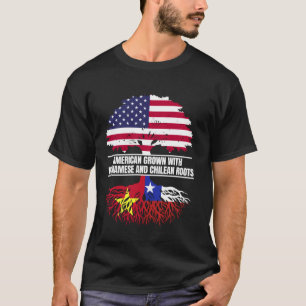 Camiseta Americano cresceu com bandeira Patrimônio Vietnami