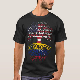 Camiseta Americano cresceu com bandeira venezuelana