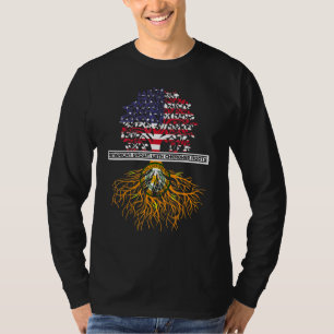 Camiseta Americano Cresceu com Cherokee Roots Tribe Native