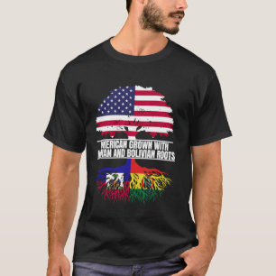 Camiseta Americano cresceu com Patrimônio da Bandeira Haiti