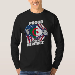 Camiseta Americano cresceu com raízes argelinas orgulhosas 