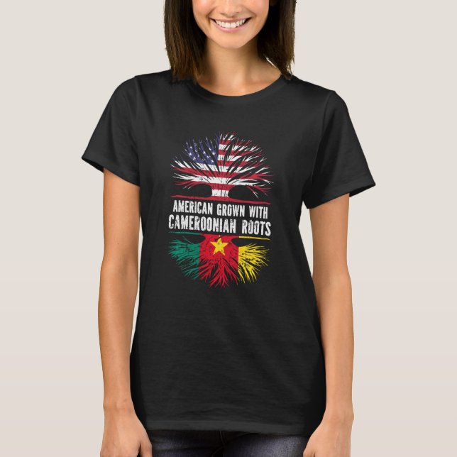 Camiseta Americano Cresceu Com Raízes Camaronesas E A Bande (Frente)