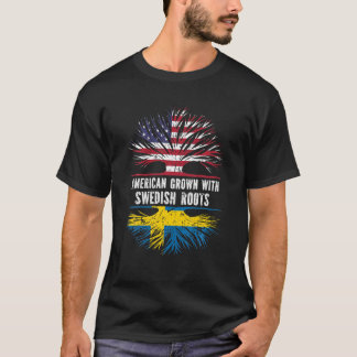 Camiseta Americano Cresceu com Raízes Suecas e Suecia de Ba