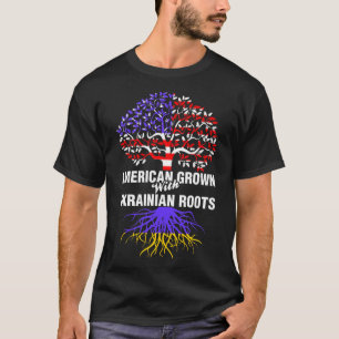 Camiseta Americano Cresceu com Raízes Ucranianas