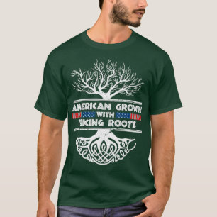 Camiseta Americano cresceu com raízes viking escandinavas