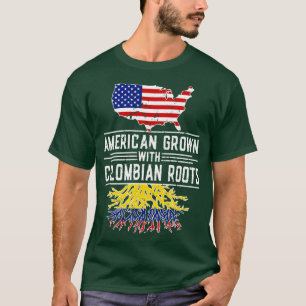 Camiseta Americano cresceu no Orgulho das Raízes da Colômbi