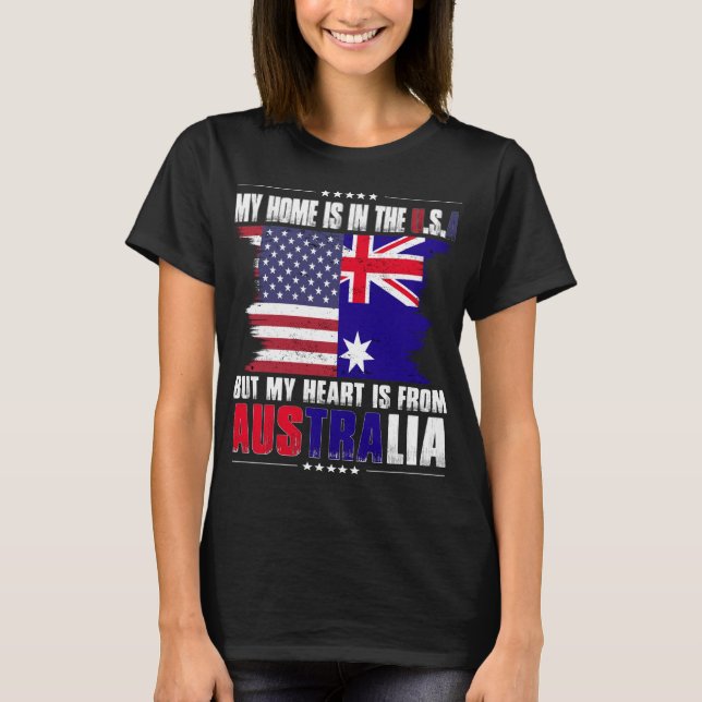 Camiseta Americano crescido australiano da Austrália (Frente)