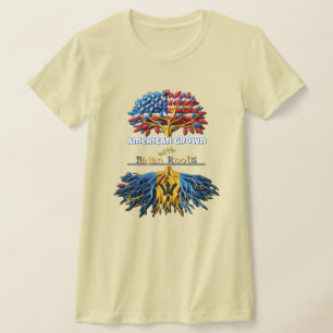 Camiseta Americano crescido - Bajan Roots Womens T-Shirt