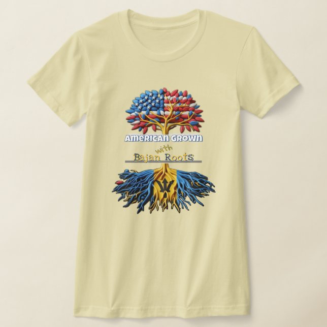 Camiseta Americano crescido - Bajan Roots Womens T-Shirt (Postura )