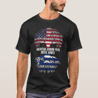 Americano crescido com bandeira grega raízes EUA