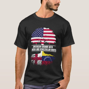 Camiseta Americano crescido com bandeira Patrimônio Inglês