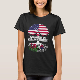 Camiseta Americano crescido com bandeira Patrimônio Welsh S
