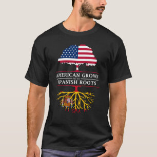Camiseta Americano crescido com design da espanha das