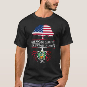 Camiseta Americano crescido com design de Peru das raizes