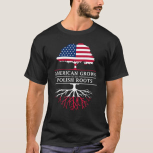 Camiseta Americano crescido com design do Polônia das