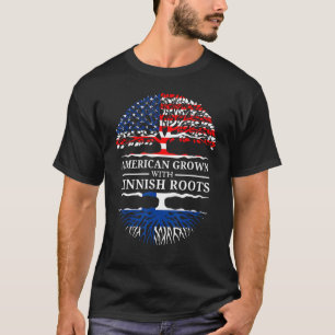 Camiseta Americano Crescido com Raízes Finlandesas Árvore d