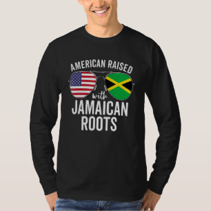 Camiseta Americano Criado Com Raízes jamaicanas Usa Jamaica