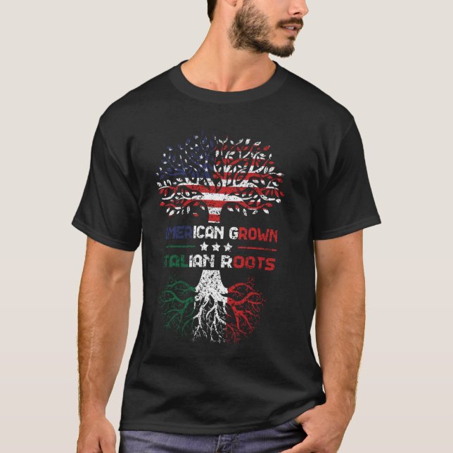 Camiseta Americano Cultiva Raízes Italianas Itália Usa Ame  (Frente)