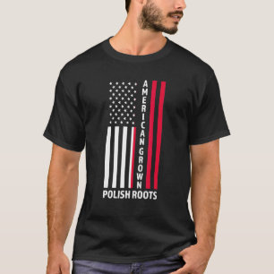 Camiseta Americano Cultiva Raízes Poloneses Polônia Polones