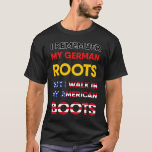Camiseta Americano Cultivo de Raízes Alemãs Orgulho do Patr