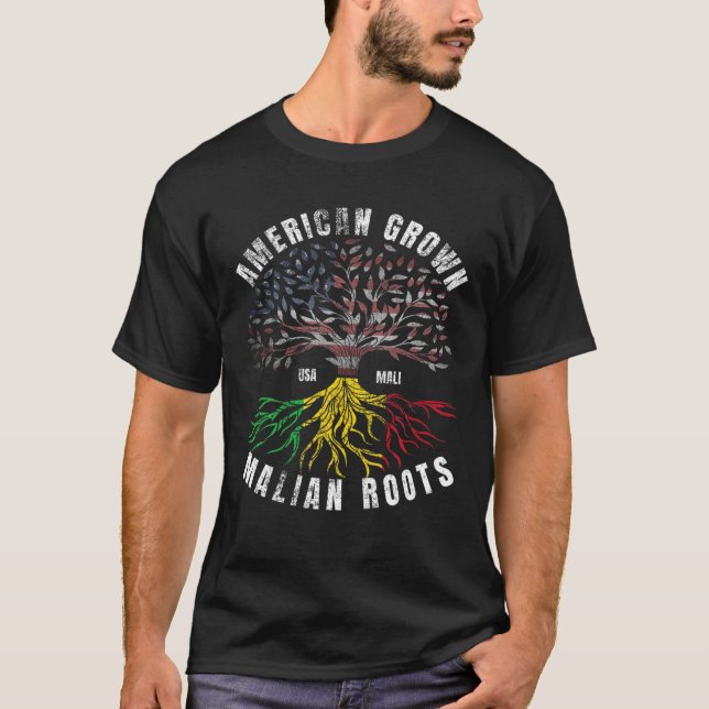 Camiseta Americano Cultivo de Raízes do Mali Gráfico M Afri (Frente)