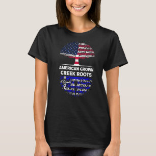 Camiseta Americano Cultivo de Raízes Gregas EUA Ancestralid
