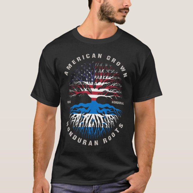 Camiseta Americano Cultivo Hondurenho Raiz em Honduras Band (Frente)