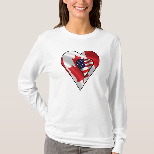 Camiseta Americano da folha de bordo (Frente)