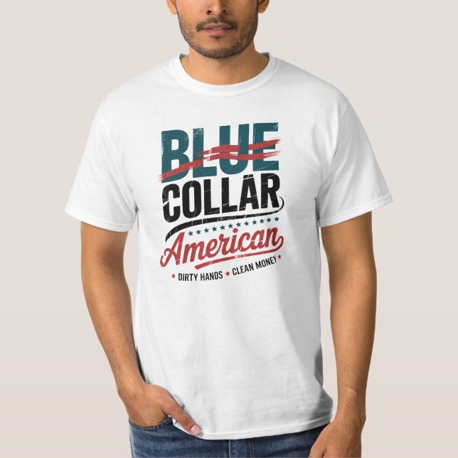 Camiseta - Americano de Colarinho Azul (Frente)