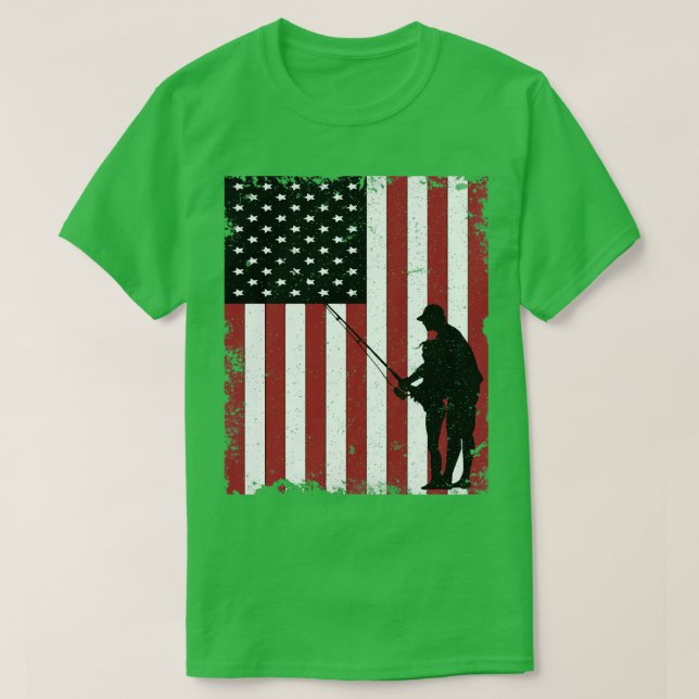 Camiseta Americano de pesca familiar (Frente do Design)