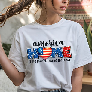 Camiseta Americano Dia da Independência Patriótico 4 de Jul