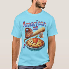 Camiseta Americano divertido como Beball e Apple Pie