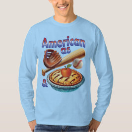 Camiseta Americano divertido como Beball e Apple Pie
