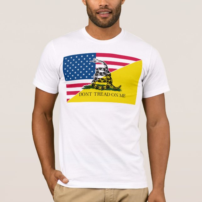 Camiseta Americano e bandeira de Gadsden (Frente)