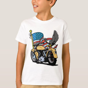 Camiseta Americano Eagle do motociclista