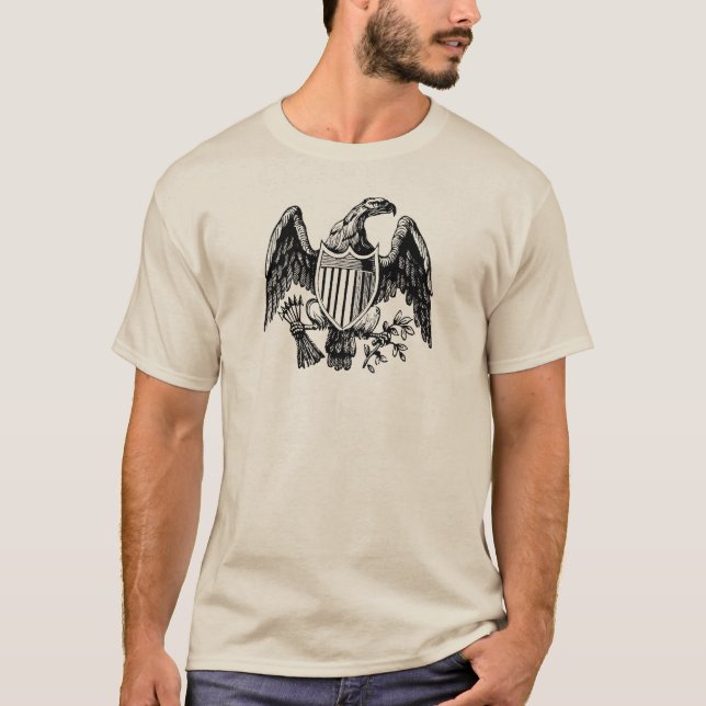 Camiseta Americano Eagle do vintage (Frente)