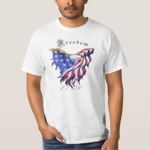 Camiseta Americano Eagle - t-shirt do valor da liberdade