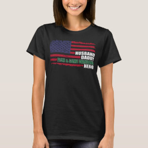 Camiseta Americano Flag Husband Pai Fish And Game Ward