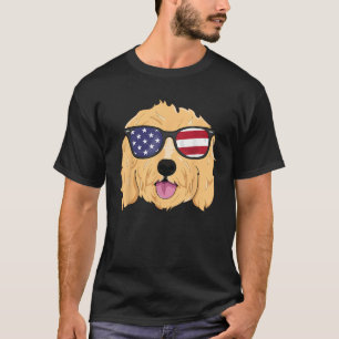 Camiseta Americano Goldendoodle América USA Doodle Dog Pupp